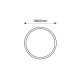 HOLY CIRCULAR ALUMINUM PROFILE D:0.6M WITH SILICONE OPAL DIFFUSER, WITHOUT ACCESSORIES P323506CU