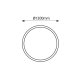 HOLY CIRCULAR ALUMINUM PROFILE D:1.2M WITH SILICONE OPAL DIFFUSER, WITHOUT ACCESSORIES P323512CU