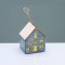 ^FELT HOUSE WOODEN ROOF WHITE 1 MINI LED WW BATT 3*AG10 (INCLUDED) 8*8*9,6cm^ X06119257
