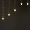 222WW LED CURTAIN STARS TRANSPARENT COPPER WIRE ADAPT CONN MAX 3 SETS  3m*1.2m  8 FUNCTION IP20 3m LEAD CABLE X042221210