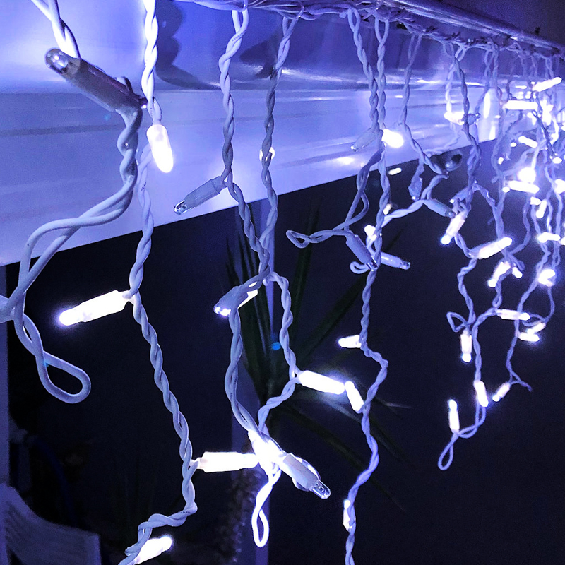 144 LED WHITE RUBBER CURTAIN LIGHT CW CONNECT(MAX 20) STEADY IP44 300x60CM 1,5M LEAD CABLE X081442414