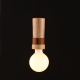 ^ PHASING OUT PENDANT LUMINAIRE 1XE27 WOOD+ LEATHER D6XH120CM MEMPHIS OD7821P6