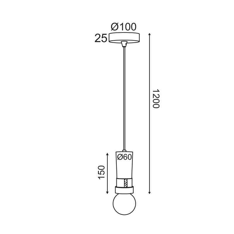 ^ PHASING OUT PENDANT LUMINAIRE 1XE27 WOOD+ LEATHER D6XH120CM MEMPHIS OD7821P6