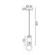 ^ PHASING OUT PENDANT LUMINAIRE 1XE27 WOOD+ LEATHER D6XH120CM MEMPHIS OD7821P6