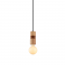 ^ PHASING OUT PENDANT LUMINAIRE 1XE27 WOOD+ LEATHER D6XH120CM MEMPHIS OD7831P6