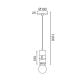 ^ PHASING OUT PENDANT LUMINAIRE 1XE27 WOOD+ LEATHER D6XH120CM MEMPHIS OD7831P6