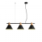^ PHASING OUT PENDANT LIGHTING 3ΧE27 BLACK METAL 23Χ85ΧΗ120CM STOCKHOLM EF18P385BK