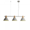 ^ PHASING OUT PENDANT LIGHTING 3ΧE27 GREY METAL 23Χ85ΧΗ120CM STOCKHOLM EF18P385GY