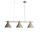 ^ PHASING OUT PENDANT LIGHTING 3ΧE27 GREY METAL 23Χ85ΧΗ120CM STOCKHOLM EF18P385GY