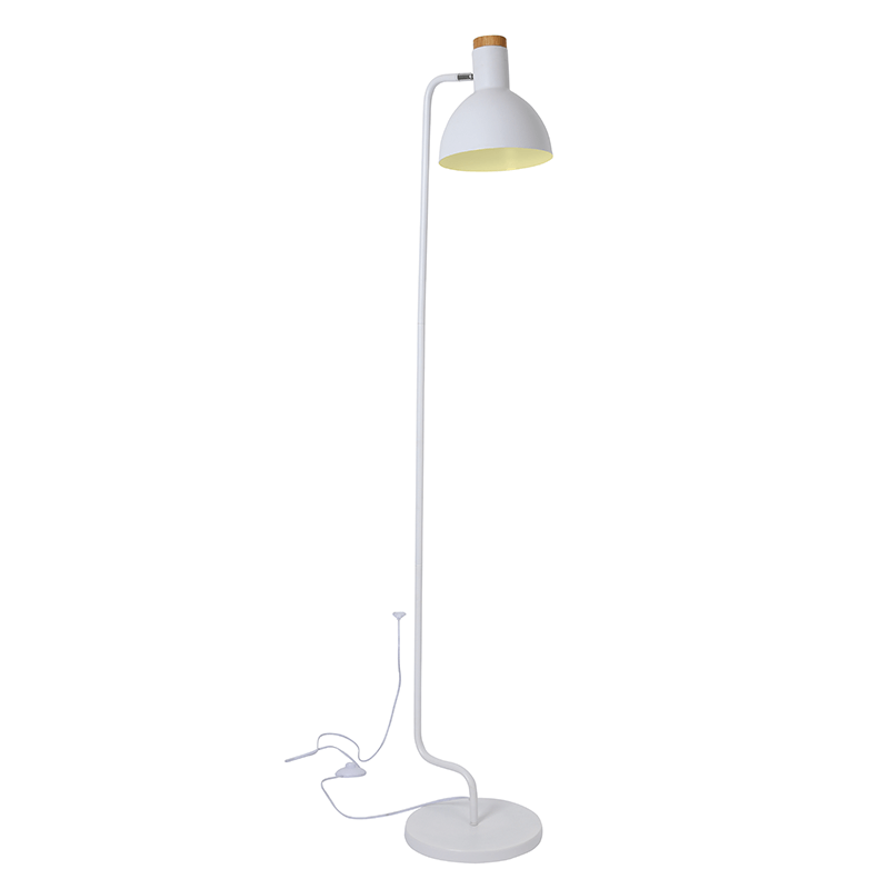 ^ PHASING OUT FLOOR LIGHTING 1ΧE27 WHITE METAL+ WOOD 30Χ28ΧΗ157CM BLASE EF36F1157WW