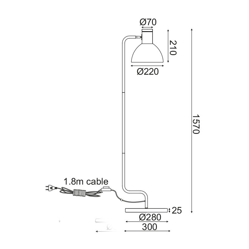^ PHASING OUT FLOOR LIGHTING 1ΧE27 WHITE METAL+ WOOD 30Χ28ΧΗ157CM BLASE EF36F1157WW