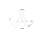 PHASING OUT CEILING FIXTURE CHROME WITH GLASS Φ38CM 3XE14 REA DLA8113A