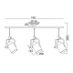 PHASING OUT CEILING 3XE27 METAL BLACK 17X76XH38CM POMPEII OD61013BK