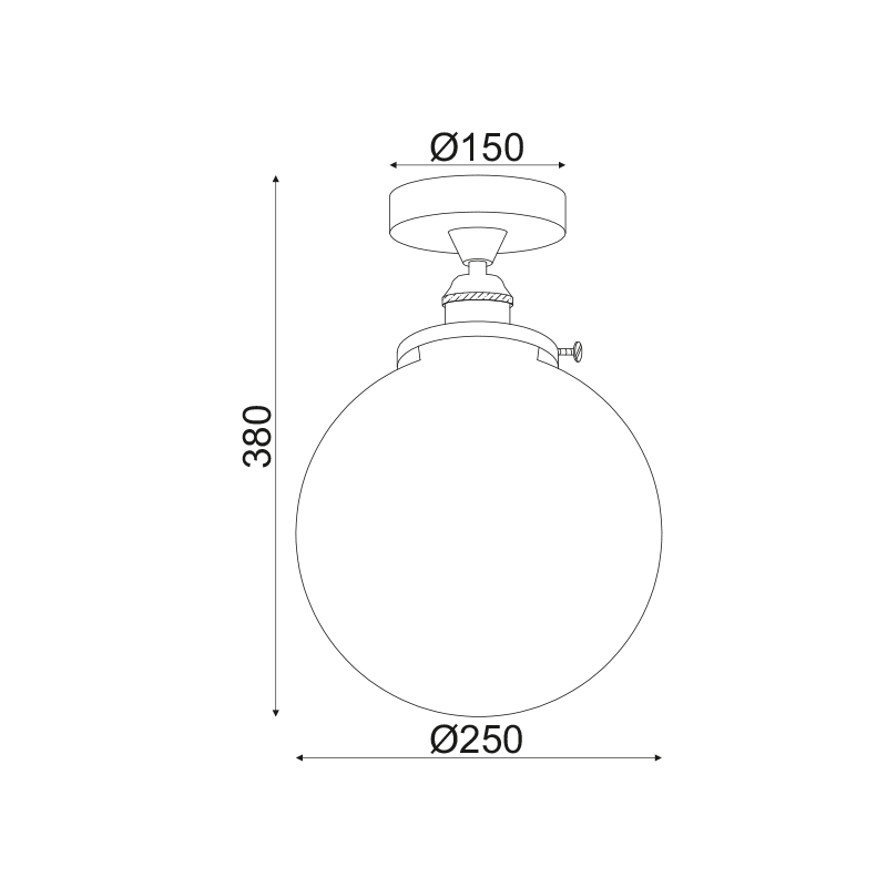 ^ PHASING OUT CEILING L/F 1ΧΕ27 BRASS METAL+GLASS Φ25ΧΗ38CM TARO OD90151CBR