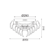 ^ PHASING OUT L/F CEILING 3ΧΕ14 CRYSTAL+CHROME METAL Φ35ΧΗ20CM VICA VICA353C ^ PHASING OUT L/F CEILING 3ΧΕ14 CRYSTAL+CHROME METAL Φ35ΧΗ20CM VICA VICA353C