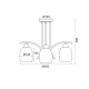 PHASING OUT CEILING CHROME GLASS Φ44CM 3XE27 AMSTEL DLA814A3