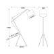 PHASING OUT FLOOR LAMP BLACK FABRIC SHADE 1XE27 ANDALUSIA MF14429BK