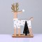 ^WOODEN DEER WITH TREE DECORATIVE MOTIF 20*4*12cm^ X061966
