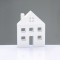 ^WOODEN DECORATIVE MOTIF WHITE HOUSE 10,5*2*8cm^ X061069