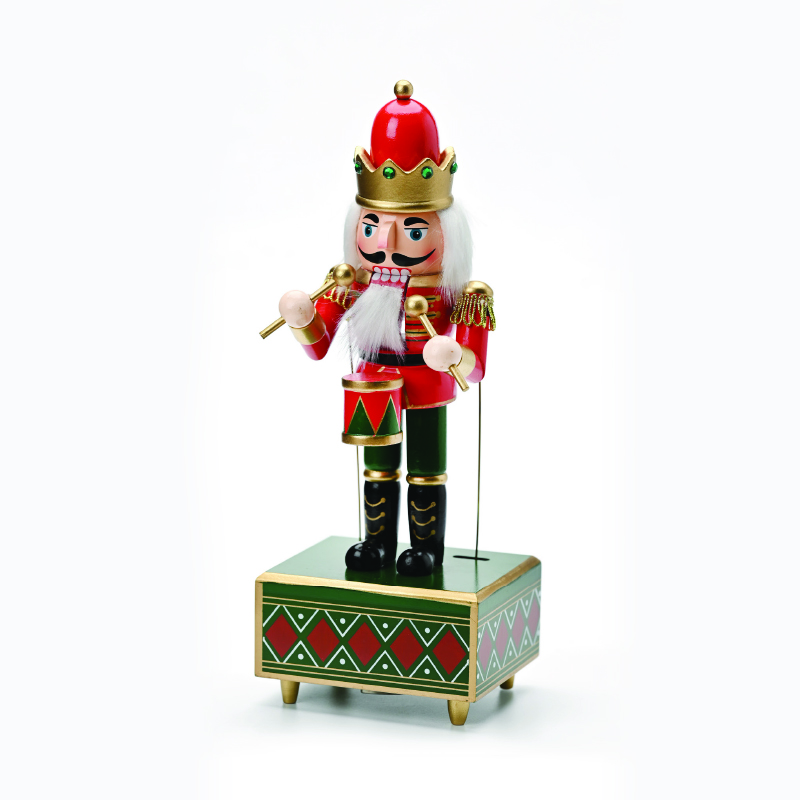 ^NUTCRACKER KING WITH DRUM AND MUSIC BOX H32cm^ X143205