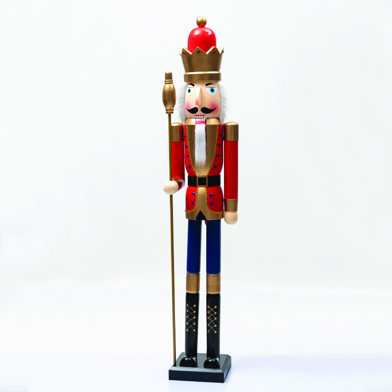 ^NUTCRACKER KING WITH GOLD SCEPTER H180cm^ X1418009