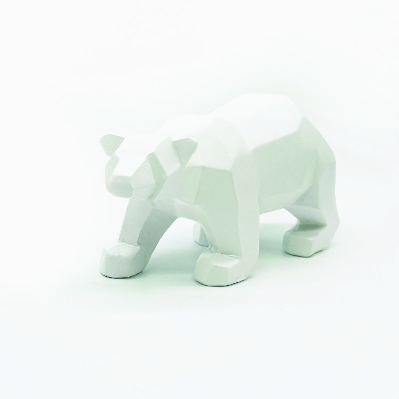 DECORATIVE RESIN BEAR WHITE  11cm X158412