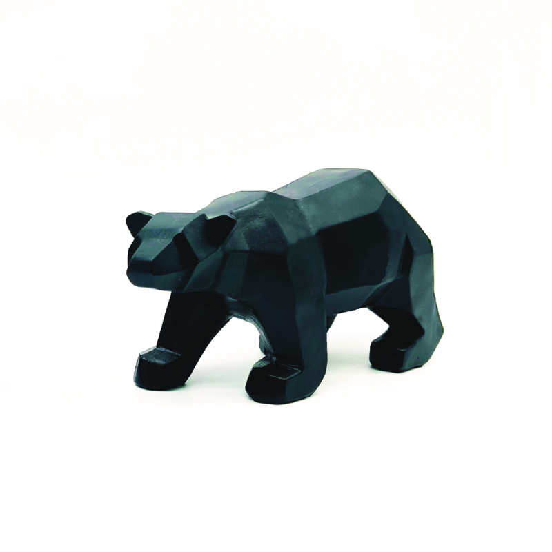 DECORATIVE RESIN BEAR  BLACK 11cm X158312