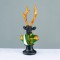 DECORATIVE DEER RESIN SOLDIER BLACK 24cm X1524311