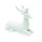 DECORATIVE RESIN REINDEER WHITE 15cm X156413