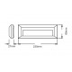 LED WALL RECTANGLE LUMINAIRE BLACK 230V AC IP65 2W 3000K 100LM RA80 SLIM32NB