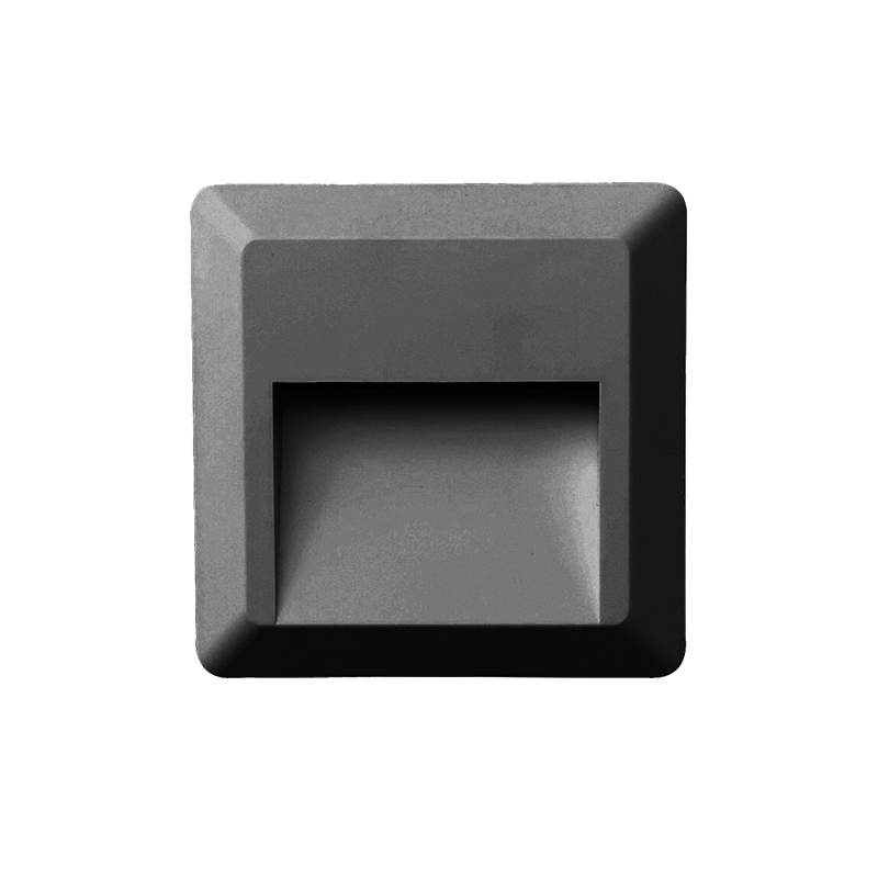 LED WALL SQUARE LUMINAIRE DARK GREY 230V AC IP65 2W 3000K 100LM RA80 SLIM52NDG LED WALL SQUARE LUMINAIRE DARK GREY 230V AC IP65 2W 3000K 100LM RA80 SLIM52NDG