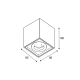 ^CEILING LIGHTING 1XGU10 NATURAL CEMENT 8,5X8,5XH10CM MONTE MK131S10G