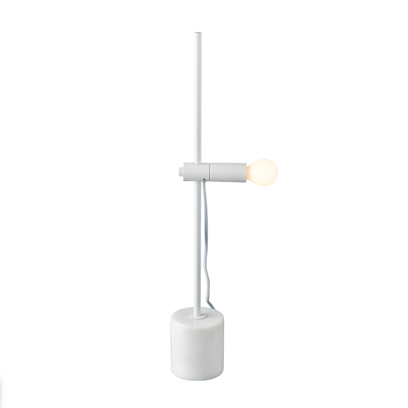 ^ PHASING OUT TABLE LUMINAIRE 1XE14 WHITE MARBLE + METAL D9XH58CM HERA OD581T58W