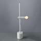 ^ PHASING OUT TABLE LUMINAIRE 1XE14 WHITE MARBLE + METAL D9XH58CM HERA OD581T58W