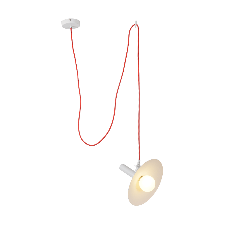 ^ PHASING OUT PENDANT LUMINAIRE 1XE14 WHITE METAL D25XH220CM WAKANDA OD691P25WH