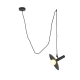 ^ PHASING OUT PENDANT LUMINAIRE 1XE14 BLACK METAL D25XH220CM WAKANDA OD691P25BK