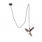 ^ PHASING OUT PENDANT LUMINAIRE 1XE14 BROWN METAL D25XH220CM WAKANDA OD691P25BN