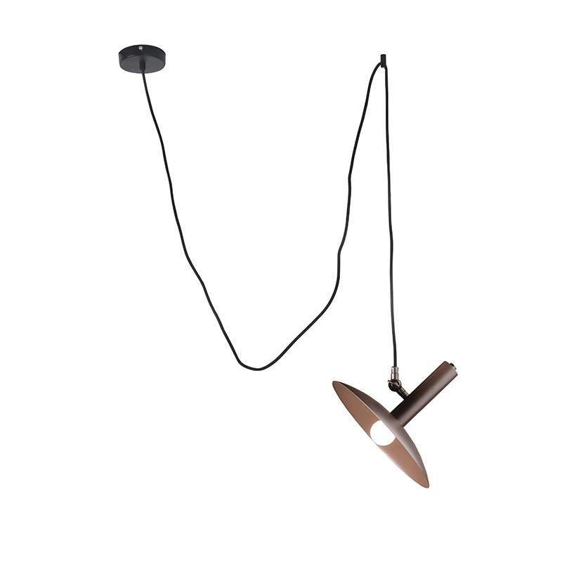 ^ PHASING OUT PENDANT LUMINAIRE 1XE14 BROWN METAL D25XH220CM WAKANDA OD691P25BN