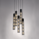 ^ PHASING OUT PENDANT LUMINAIRE 5XE27 BLACK METAL D35XH120CM ALCATRAZ OD605P35BK