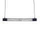 ^ PHASING OUT PENDANT LUMINAIRE 2XE27 BLACK METAL 72Χ6XH120CM ALCATRAZ OD602P72BK