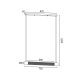 ^ PHASING OUT PENDANT LUMINAIRE 2XE27 BLACK METAL 72Χ6XH120CM ALCATRAZ OD602P72BK