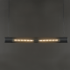 ^ PHASING OUT PENDANT LUMINAIRE 2XE27 BLACK METAL 72Χ6XH120CM ALCATRAZ OD602P72BK