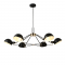 ^ PHASING OUT PENDANT LUMINAIRE 6XE14 BLACK METALLIC D100ΧH100CM CLOTHO EG4346P100B