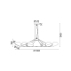 ^ PHASING OUT PENDANT LUMINAIRE 6XE14 BLACK METALLIC D100ΧH100CM CLOTHO EG4346P100B