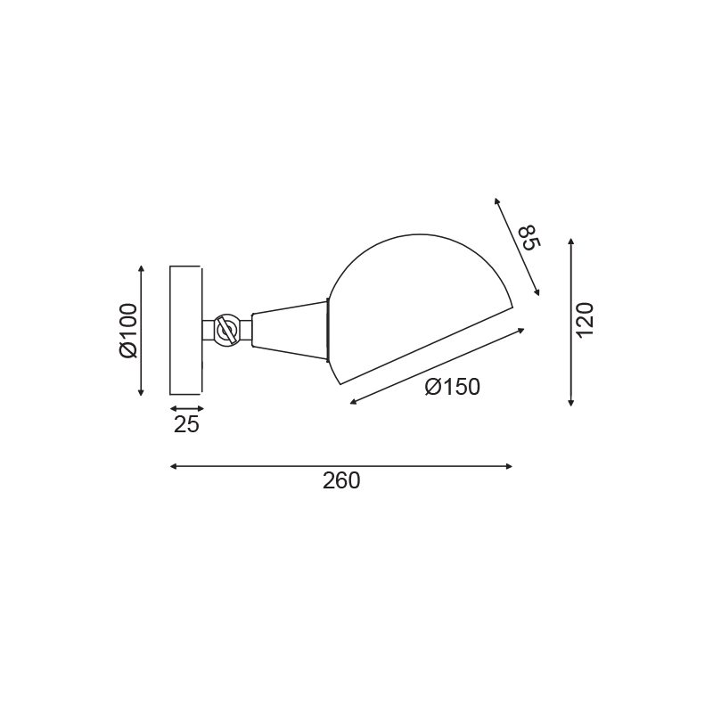 ^ PHASING OUT WALL MOUNTED LUMINAIRE 1XE14 BLACK METALLIC 26Χ15Χ12CM CLOTHO EG4341W26B