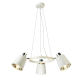 ^ PHASING OUT PENDANT LUMINAIRE 3XE14 WHITE METALLIC + SHADE D63XH100CM NORMA EG213P63WH