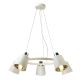 ^ PHASING OUT PENDANT LUMINAIRE 5XE14 WHITE METALLIC + SHADE D73XH100CM NORMA EG215P73WH