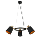 ^ PHASING OUT PENDANT LUMINAIRE 3XE14 BLACK METAL+ SHADE D63XH100CM NORMA EG213P63BK