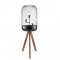 ^ PHASING OUT FLOOR LIGHTING 3ΧΕ27 WOOD+ BLACK METAL D54XH130CM PAROT TF503F130BK
