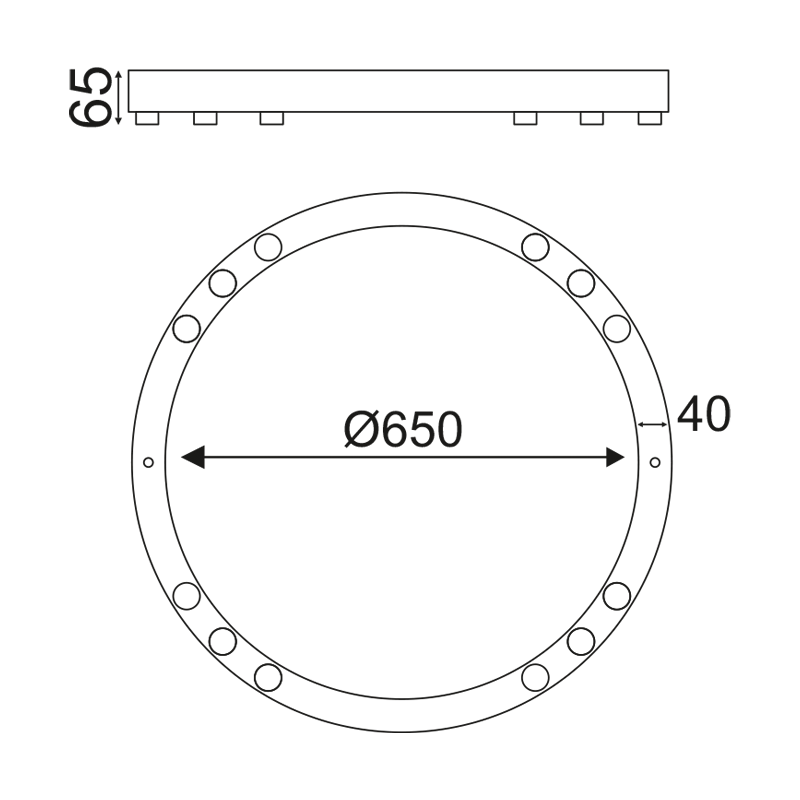 ^ PHASING OUT CEILING LIGHTING LED 36W COB WHITE ALUMINUM 3000K 3240LM D65ΧΗ6,5CM MAGNETO JNAC36LED65WH